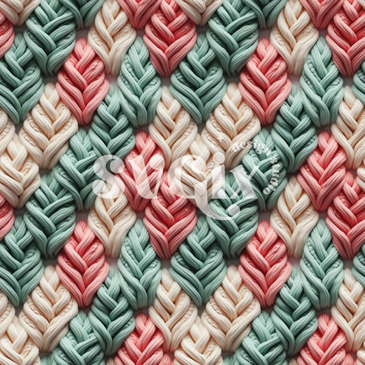 Muted  Christmas 3d Knit Seamless Pattern