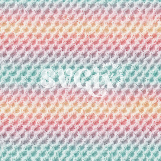 Pastel Rainbow Knit Seamless Pattern by SVGix
