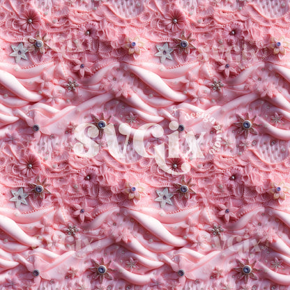 Princess Inspired Embroidery Seamless Pattern II