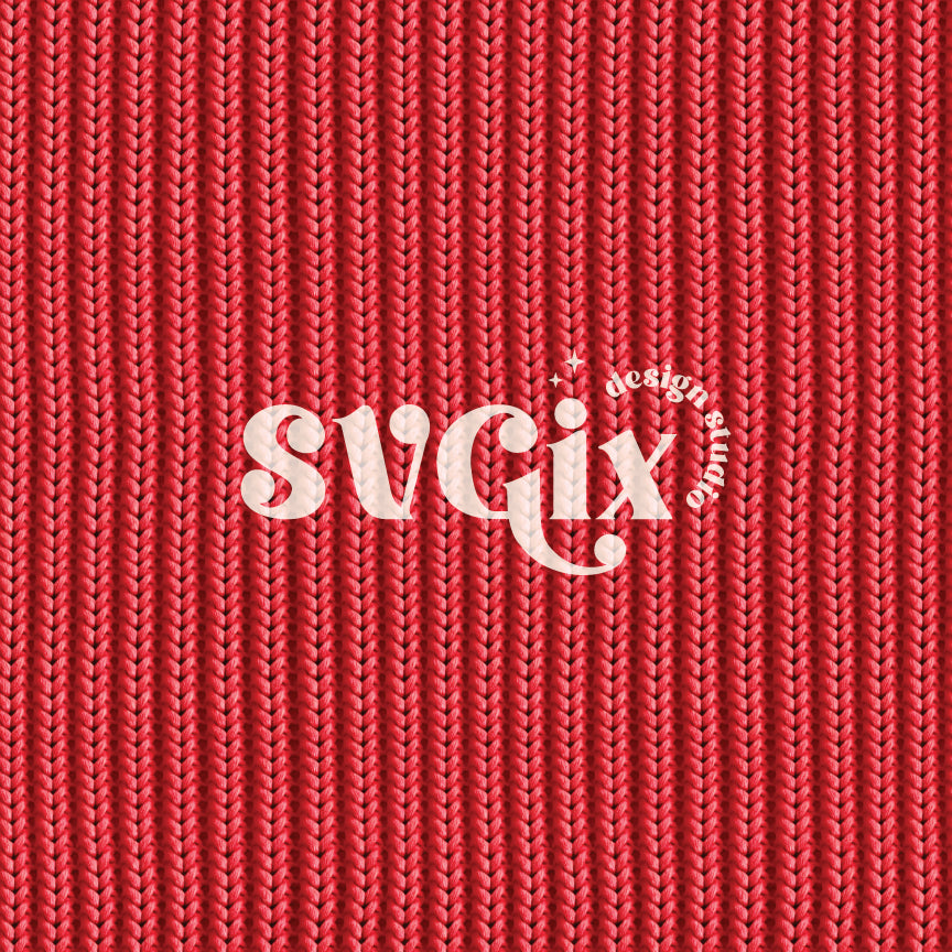 Red Cable Knit Seamless Pattern