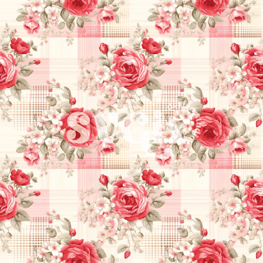 Romantic Blush Vintage Floral Seamless