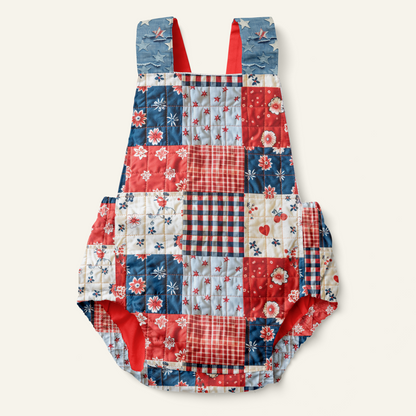 4th of July Patchwork Seamless Pattern