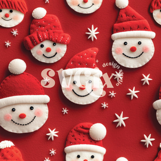 Santa's Hat Snowen Seamless