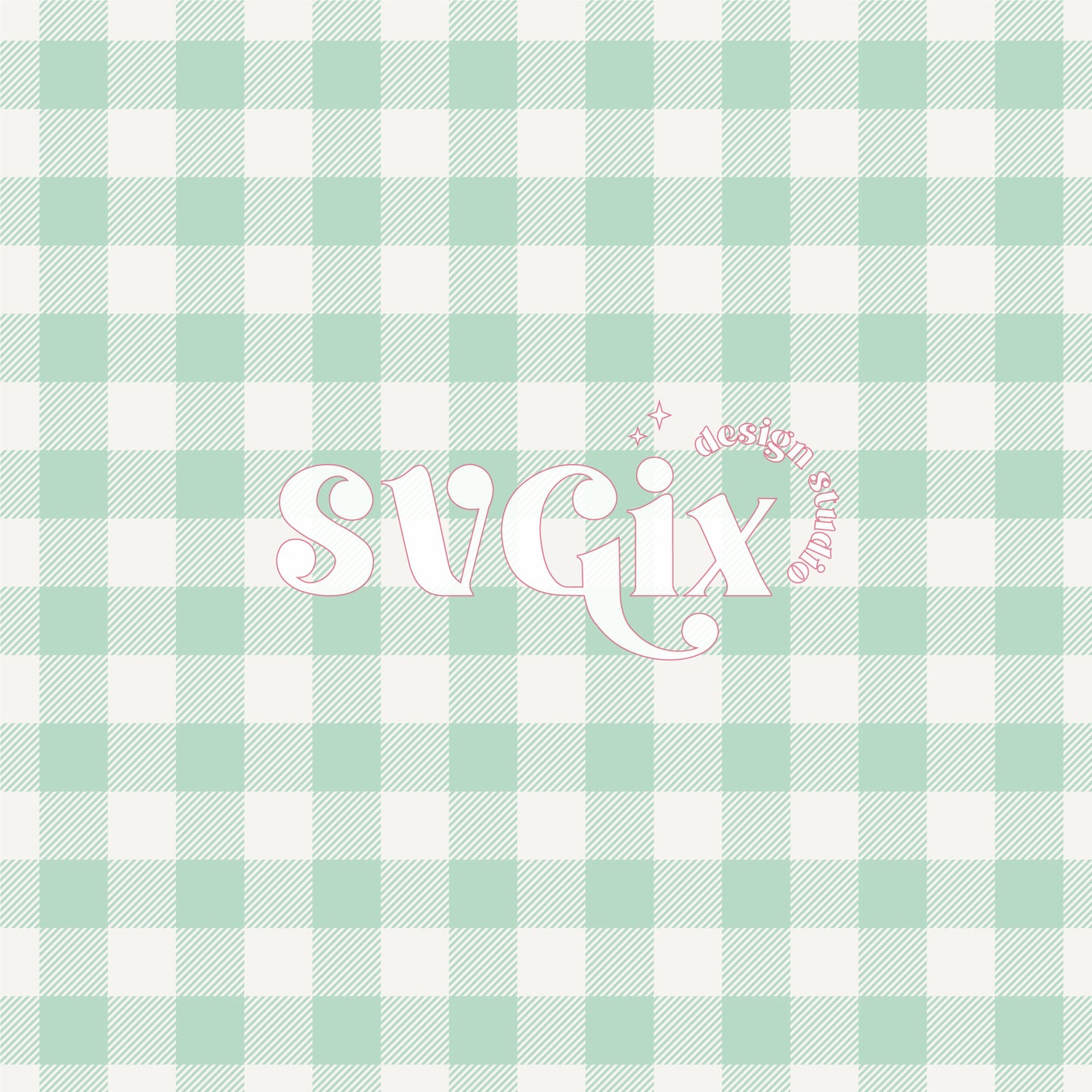 Sea Mist Buffalo Gingham Seamless Pattern