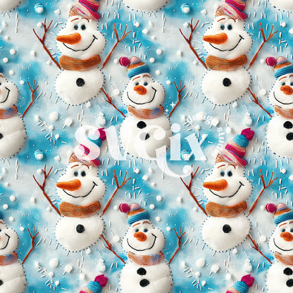 Snowman Seamless Pattern