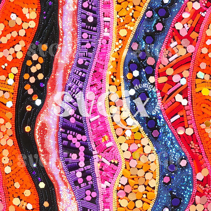Spooky Sparkles - Halloween Glitter Art Seamless