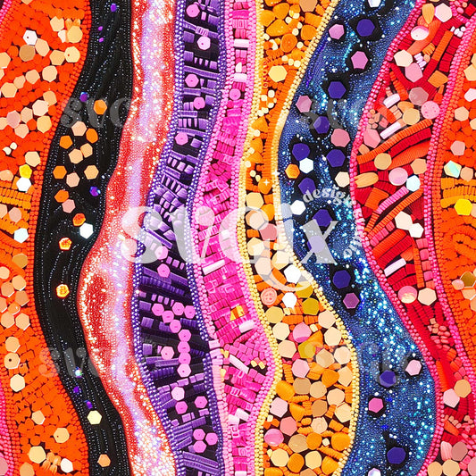 Spooky Sparkles - Halloween Glitter Art Seamless