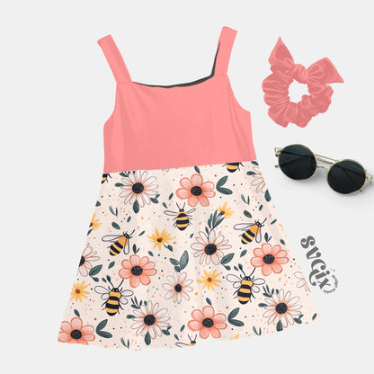 Spring Bees Seamless Pattern