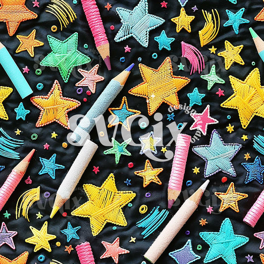 Stellar Start - Back to School Seamless Pattern