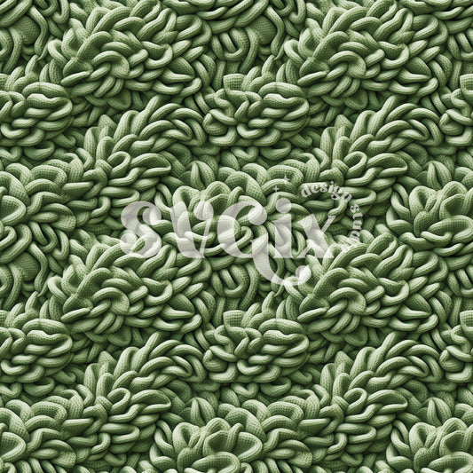 Succulents Knit Seamless Pattern