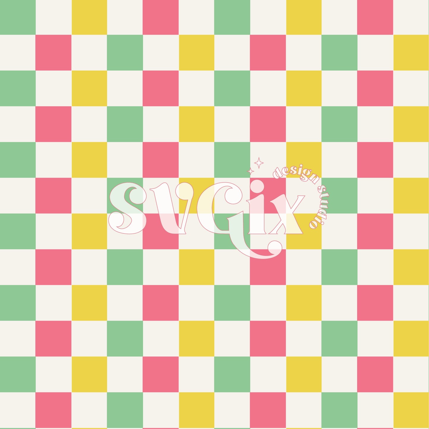 Summer Checkers Seamless Pattern