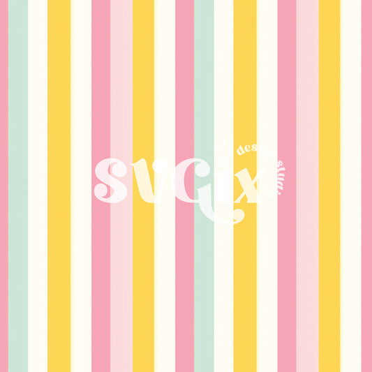 Summer Stripes Seamless Pattern