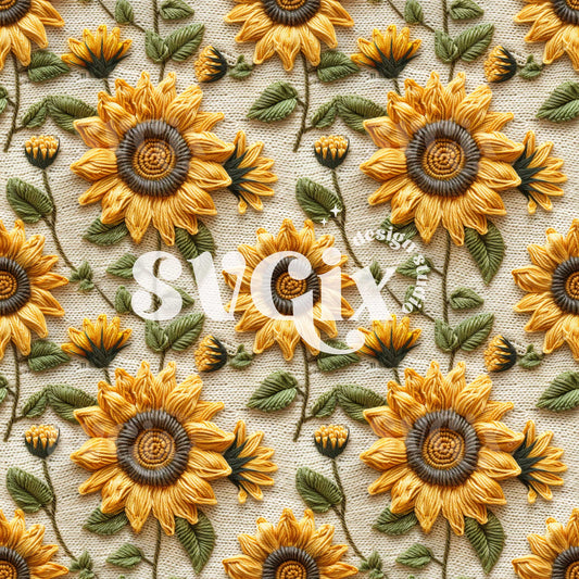 Sunflower Serenade Seamless Pattern
