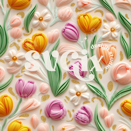 Tulips Floral Seamless