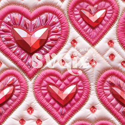 Valentines Gems Seamless Pattern I