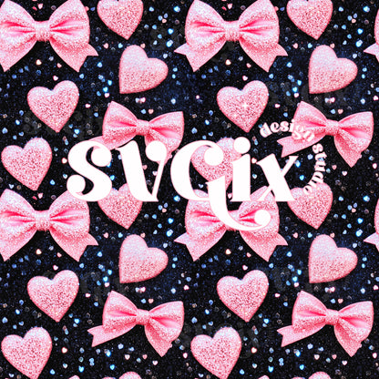 Vday Coquette Glitter Seamless Pattern by SVGix
