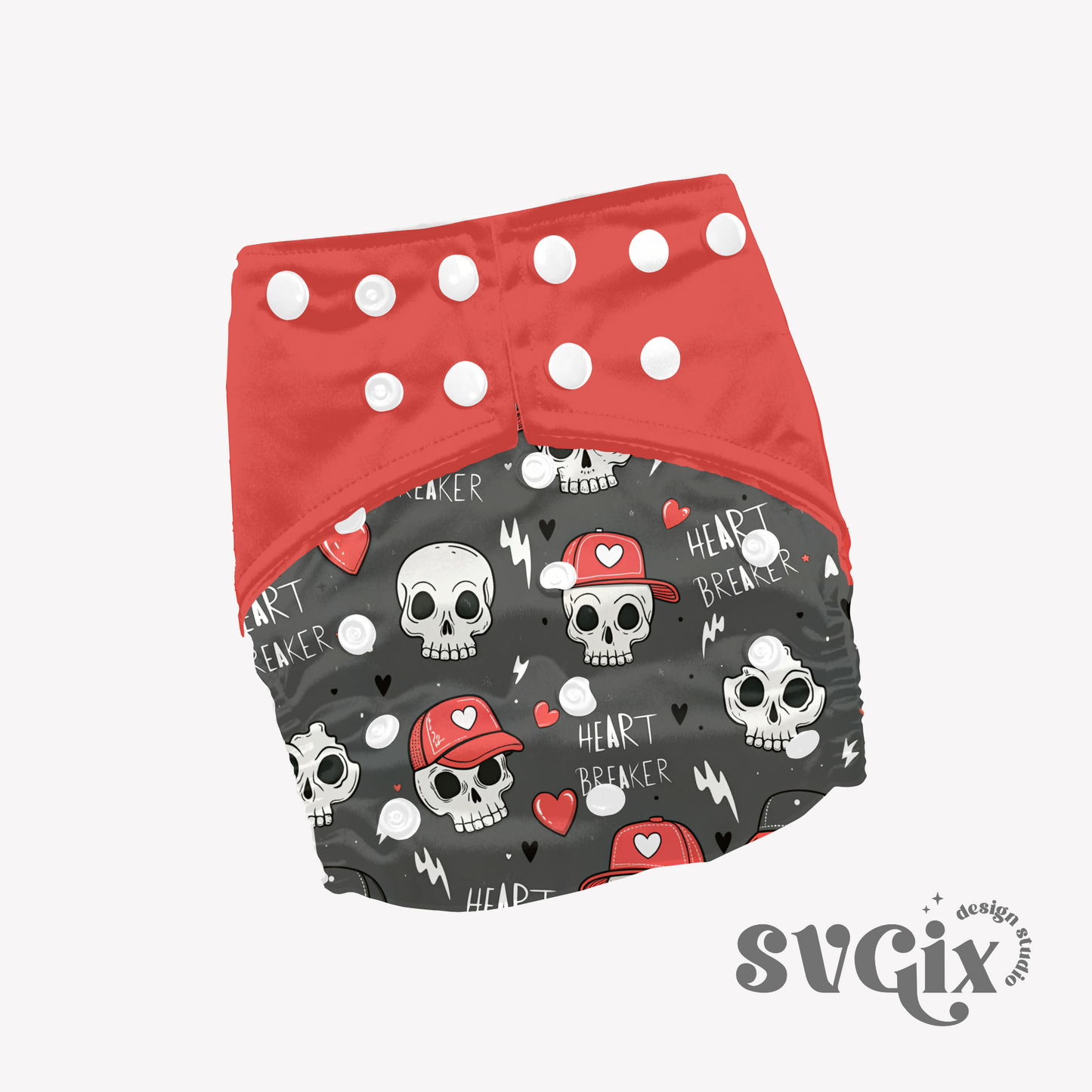 Vday Heart Breaker Skulls Seamless Pattern