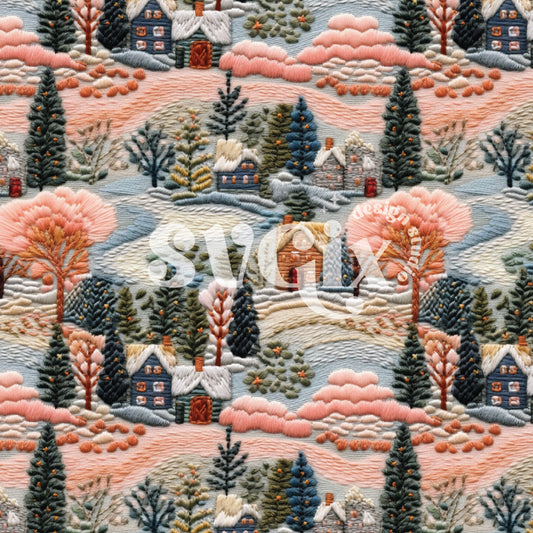 Winter Landscape Seamless