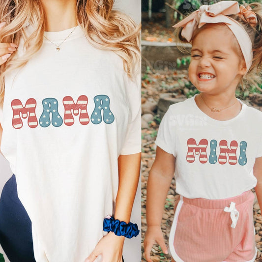 Mama Mini 4th July PNG SVG
