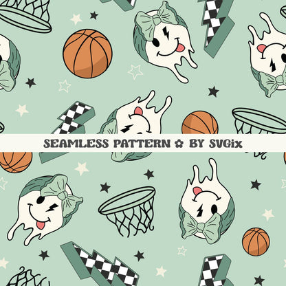 Basketball Girl Sister Seamless - SVGix