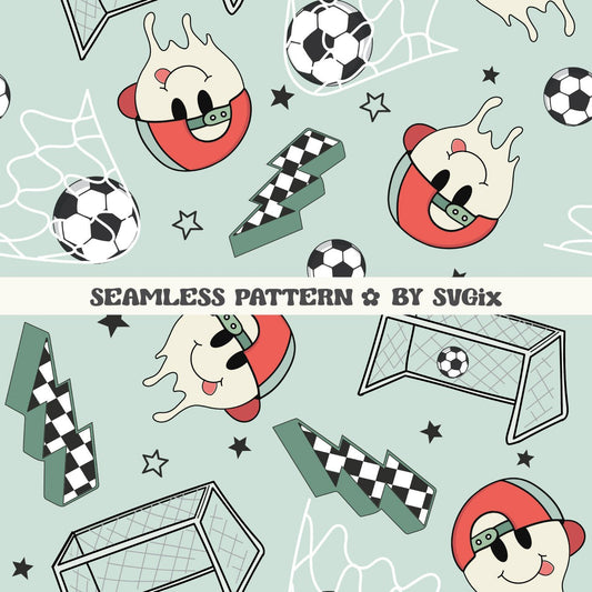 Soccer Boy Seamless Pattern - SVGix